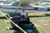 Relaxing on the front row and watching the air show.